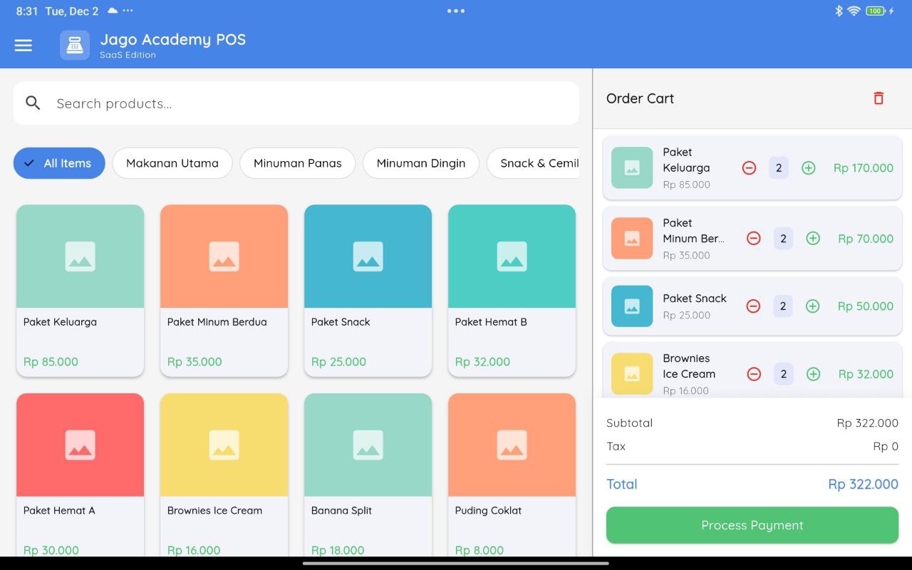 Dashboard POS SaaS - Preview